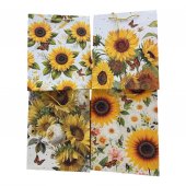Pungi Cadou Cu Floarea Soarelui 12/set 18x10x23cm