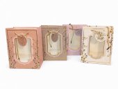 Pungi cadou cu geam imprimeu floricele 12/set 30x41.5x12cm