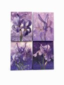 Pungi Cadou cu imprimeu flori irisi 12/set 18x23x10cm
