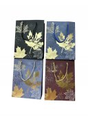 Pungi Cadou Frunze Aurii 12/set 18x23Hx8