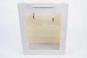 Pungi Cadou Hartie Cu Fereastra Alb 12/Set 26x32x12 cm