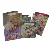Pungi cadou Late si Mari Imprimeu Flori Si Fluturi 12/set 28x42x28cm
