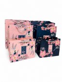 Pungi Cadou Orizontale Roz-Bleumarin 12/set 32x15xh35cm