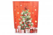 Pungi Pentru Cadou Craciun Mari Cu Brad Decorat 72x50x18 Cm 12/Set