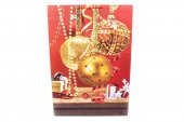 Pungi Pentru Cadou Craciun Mari Decorata Cu Globuri Aurii 72x50x18 Cm 12/Set