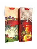 Pungi Pentru Cadou Craciun Simple Cu Glob,Braduti 12/Set 18x23x10 cm