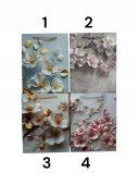 Pungi Pentru Cadou Creanga Cu Flori 12/Set 31x42x12 cm