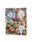 Pungi Pentru Cadou Cu Flori Si Mesaj In Mijloc 12/Set 18x23x10