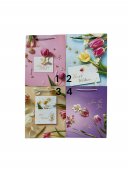Pungi Pentru Cadou Cu Lalele Si Mesaj 12/Set 32x41x12