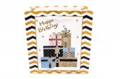 Pungi Pentru Cadou Happy Birthday Cadouri 12/Set 14.5x15x6 cm