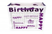 Pungi Pentru Cadou Happy Birthday Mov 12/Set 26x32x12 cm