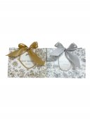 Pungi Pentru Cadou Pe Lat Design Auriu Si Argintiu 12/Set 32x26x11