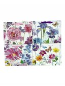 Pungi Pentru Cadou Pe Lat Flori Cu Sclipici 12/Set 18x23x10 cm