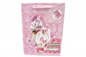 Pungi Pentru Cadou Pentru Copii Cu Calut Roz 12/Set 26x32x10 cm