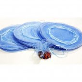 Saculeti Din Organza Rotunzi Bleu 100/Set
