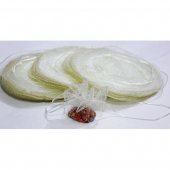 Saculeti Din Organza Rotunzi Crem100/Set