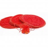 Saculeti Din Organza Rotunzi Rosu 100/Set