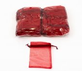 Saculeti Organza Dreptunghiulari 10cm/15cm 100/set Grena