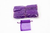 Saculeti Organza Dreptunghiulari 7cm/9cm 100/set Mov Inchis