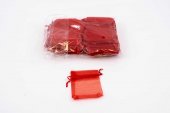 Saculeti Organza Dreptunghiulari 7cm/9cm 100/set Rosu