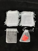 Saculeti Organza Dreptunghiulari 9cm/12cm 100/set Gri