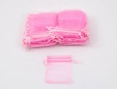 Saculeti Organza Dreptunghiulari 9cm/12cm 100/set Roz