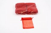 Saculeti Organza Dreptunghiulari Rosu 9cm/12cm 100/set