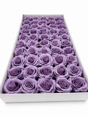 Set 50 Trandafiri de Sapun Parfumati Dark Purple Aspect Criogenat 6-7 cm