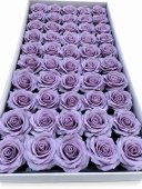 Set 50 Trandafiri de Sapun Parfumati Dark Purple Deschis Aspect Criogenat 6-7 cm