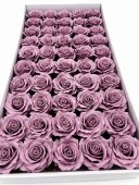 Set 50 Trandafiri de Sapun Parfumati Mov Aspect Criogenat 6-7 cm