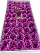 Set 50 Trandafiri de Sapun Parfumati Violet Aspect Criogenat 6-7 cm