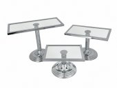 Suport Dreptunghiular Pentru Candy Bar Argintiu 3/Set