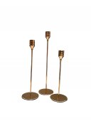 Suport Lumanare Metal Auriu 3/set Fatetat