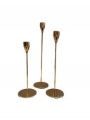 Suport Lumanare Metal Auriu 3/set Simplu