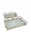 Suport Pentru Prajituri Tip Platou Dreptunghiular 2/Set