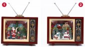 Televizor decorativ cu scena de Craciun
