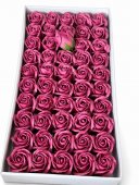 Trandafiri de Sapun Premium SuperParfumati, Chery Pink, 50 capete, 5 cm