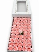 Trandafiri de Sapun Premium SuperParfumati, Light Pink, 50 capete, 5 cm