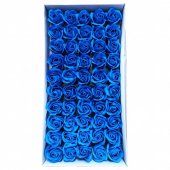 Trandafiri de Sapun Premium SuperParfumati, Medium Blue, 50 capete, 5 cm