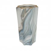 Vaza Ceramica Marmorata Octagonala