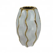 Vaza decorativa din Ceramica Cu Dungi Valuri